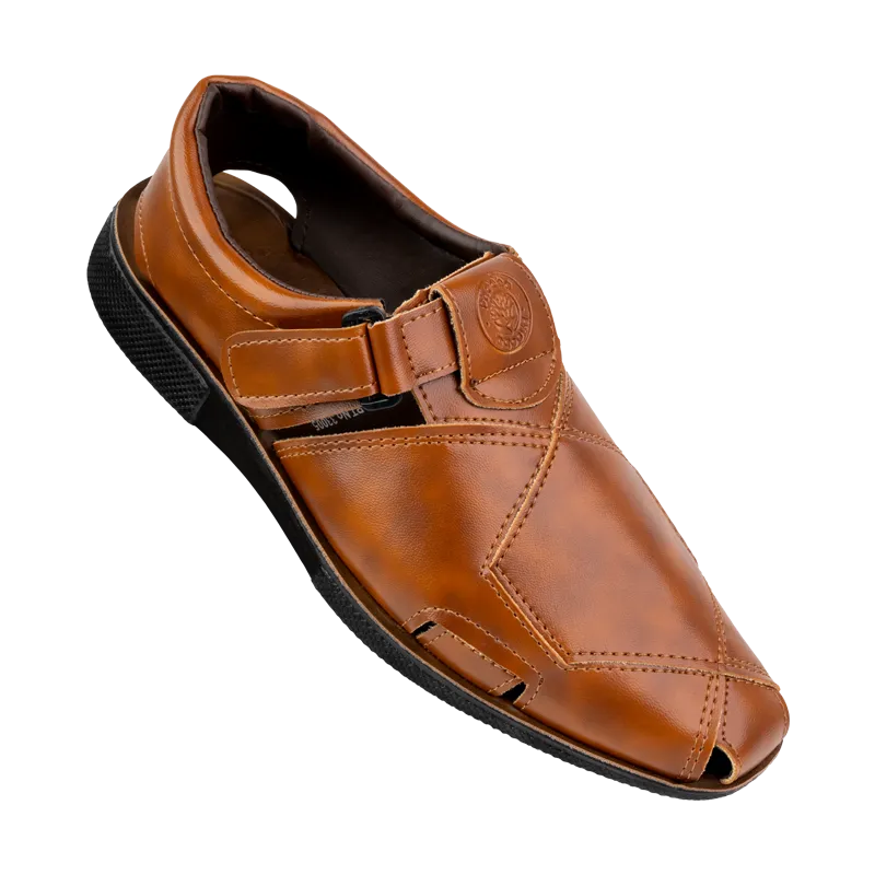 Business Casual Open Toe Shoes Phooba PU Shoes for Men - Style 33005