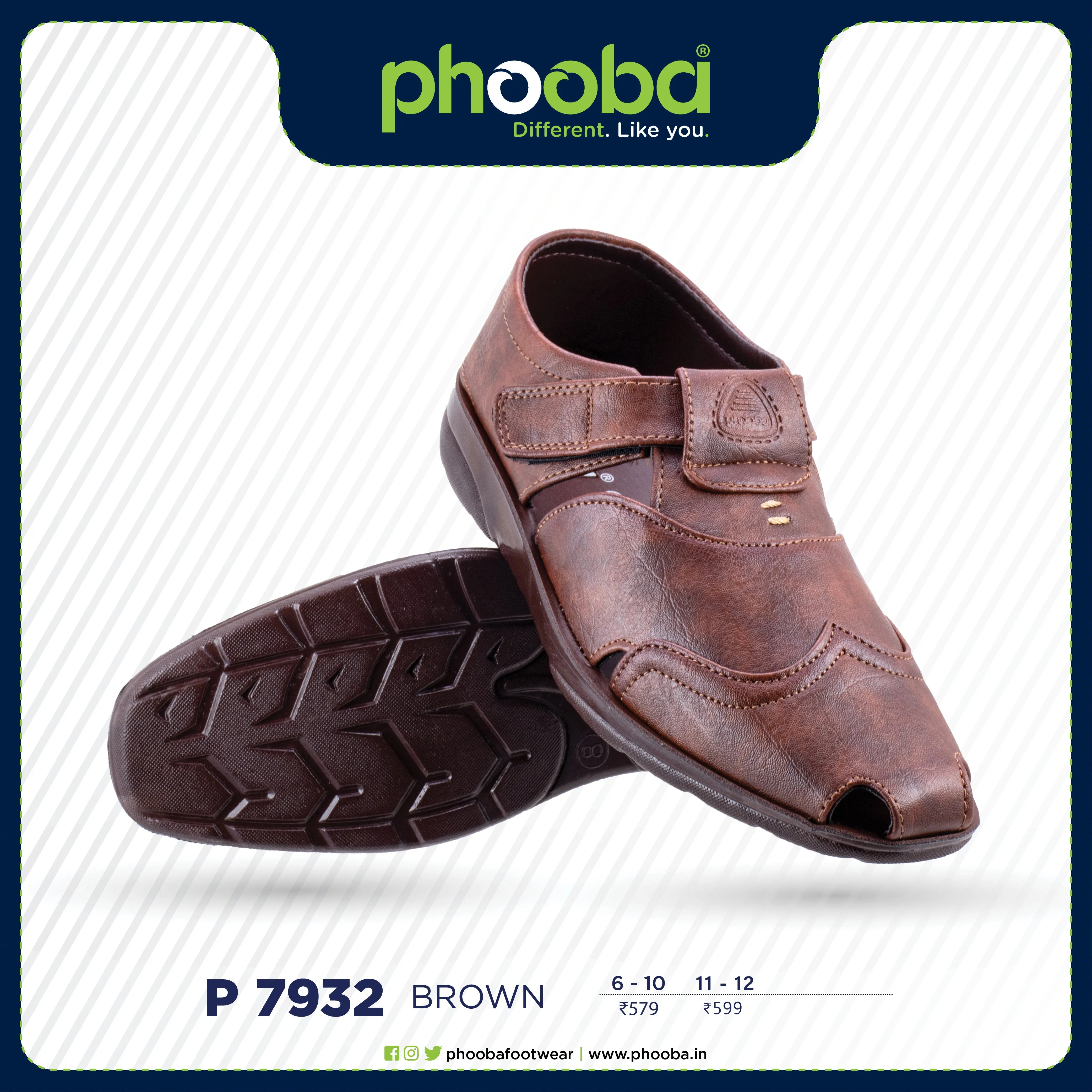 V2k Run Casual Phooba PU Shoes for Men - Style 7932