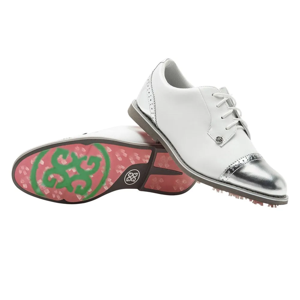 Top Rated Spikeless Golf Shoes G/Fore Women's Cap Toe Gallivanter - Snow/Silver