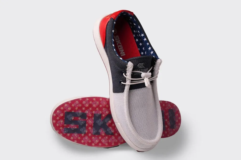 New Skoni Women's Golf Shoe- Red/White/Blue Golf Shoe Sale Near Me