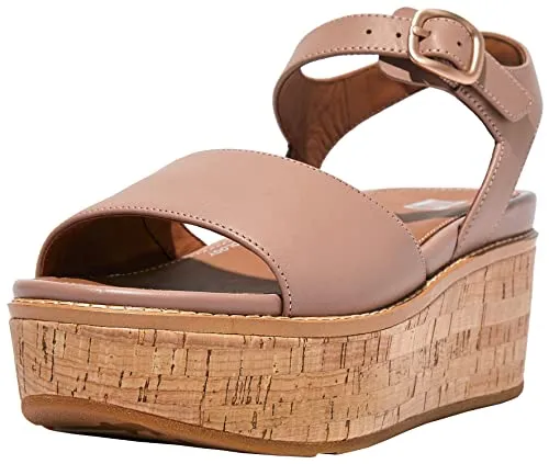 Sandals Gizeh FitFlop Eloise Cork Leather Women's Sandals | Beige