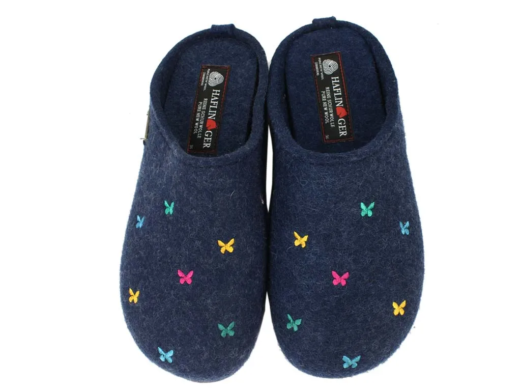 Open Toe Slippers For Seniors Haflinger Slippers Everest Butterflies Jeans