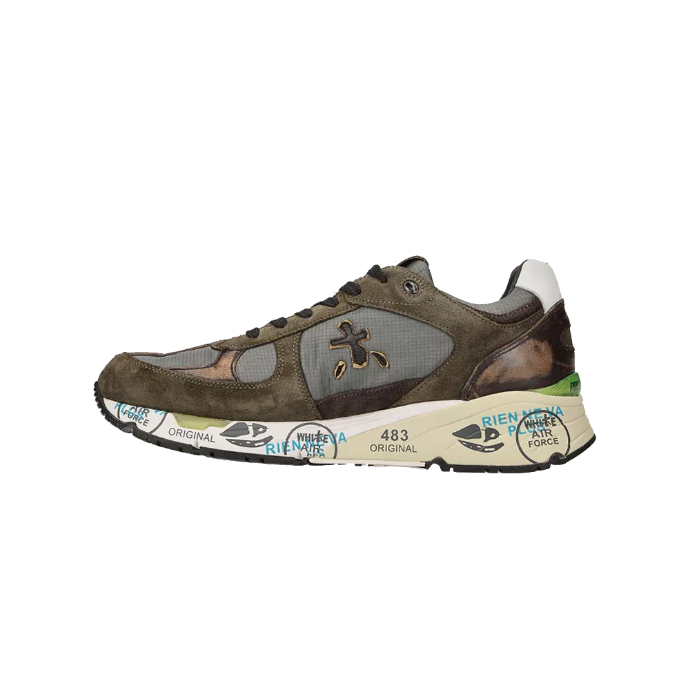 Running Shoes Online Premiata Italian Premium Sneakers Green Mase-4005