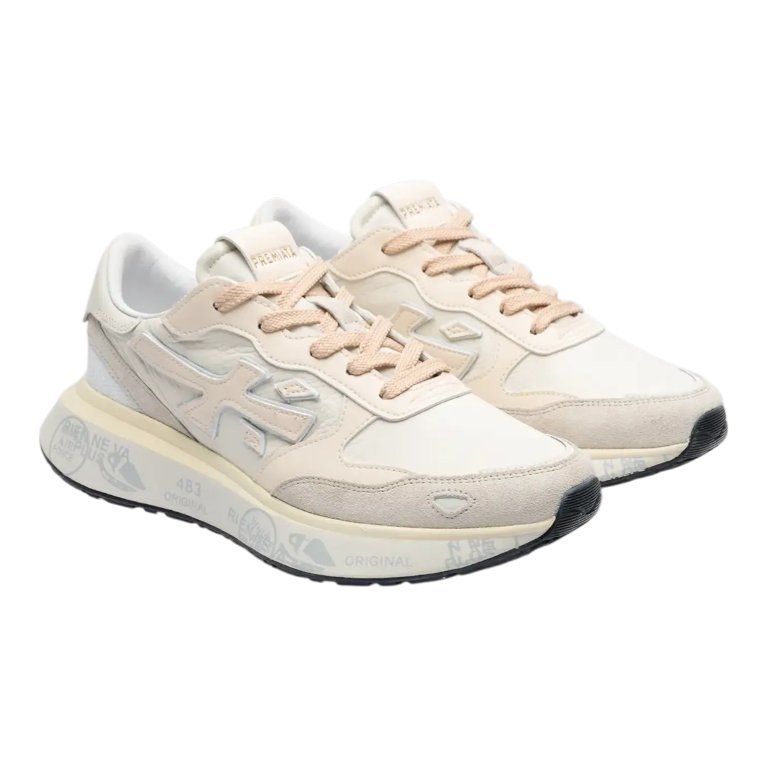 Lulu Sneakers Premiata Women's Italian Luxury Sneakers Beige LAURYN-7788