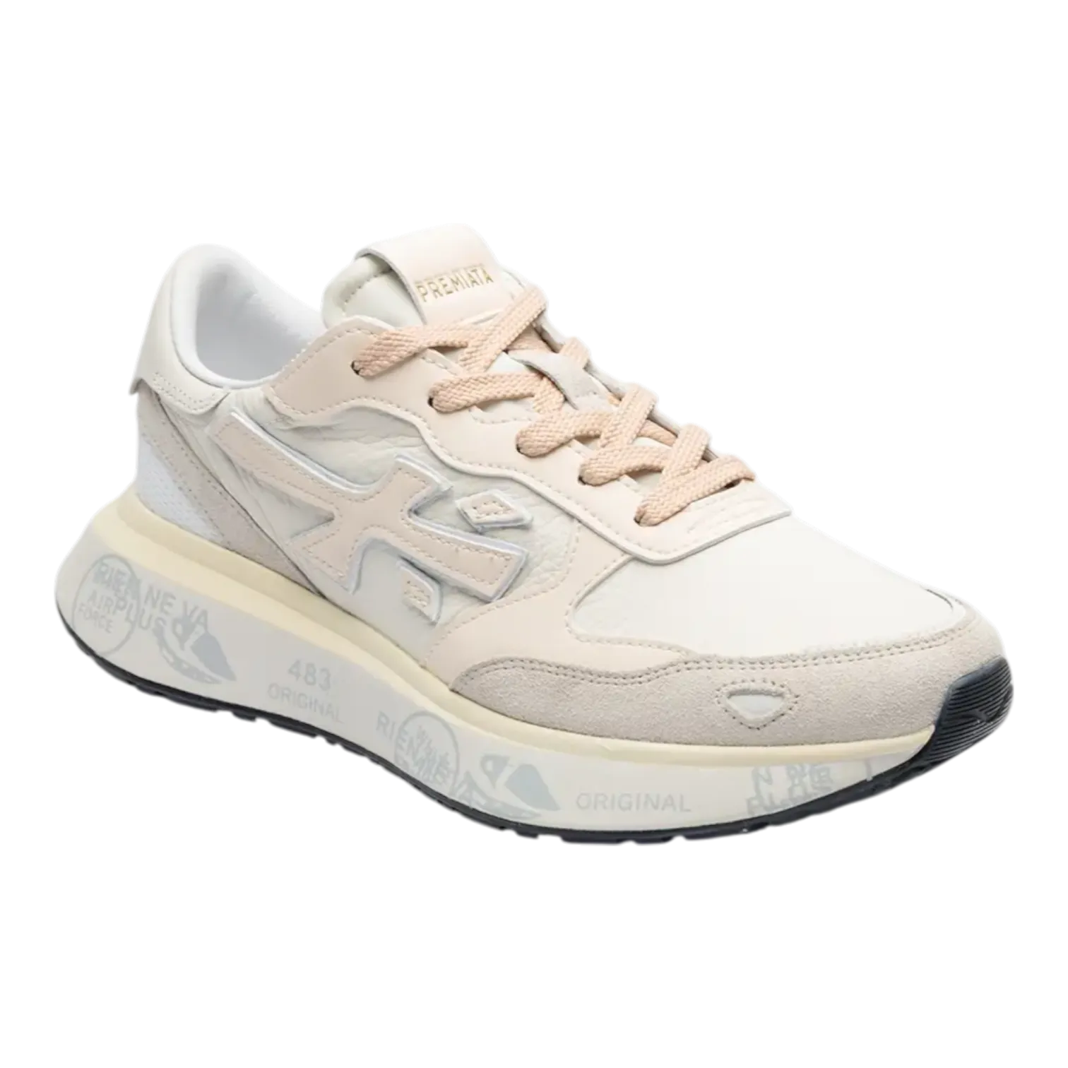 Premiata Women's Italian Luxury Sneakers Beige LAURYN-7788 Sneakers Santoni