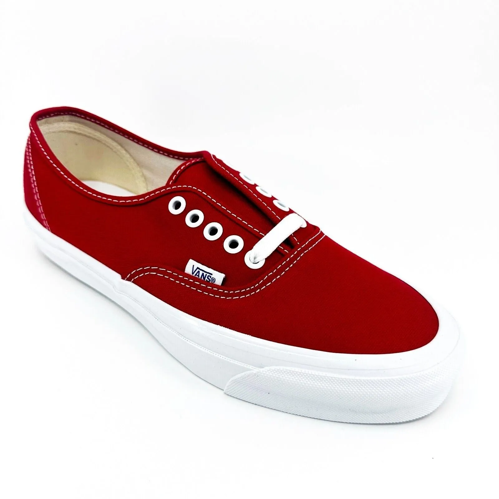 Vans Vault OG Authentic LX (Canvas) Red True White Mens Casual Shoes Best Corporate Casual Shoes