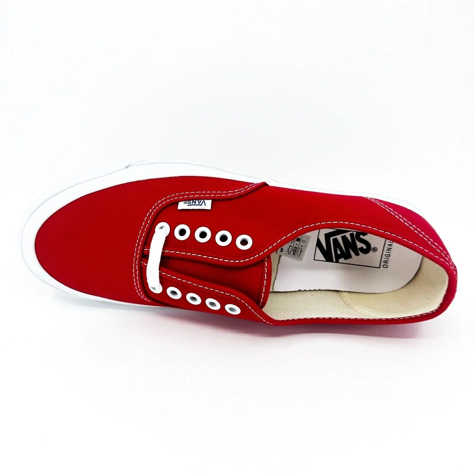 Vans Vault OG Authentic LX (Canvas) Red True White Mens Casual Shoes Suede Classic 21 Casual Shoes