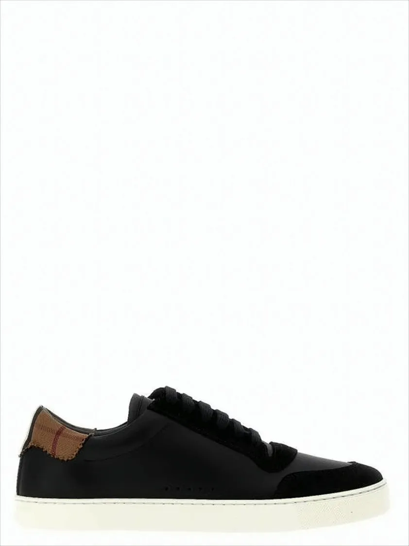 Revival Casual Shoes Low-Top Black Sneakers With Suede Accents