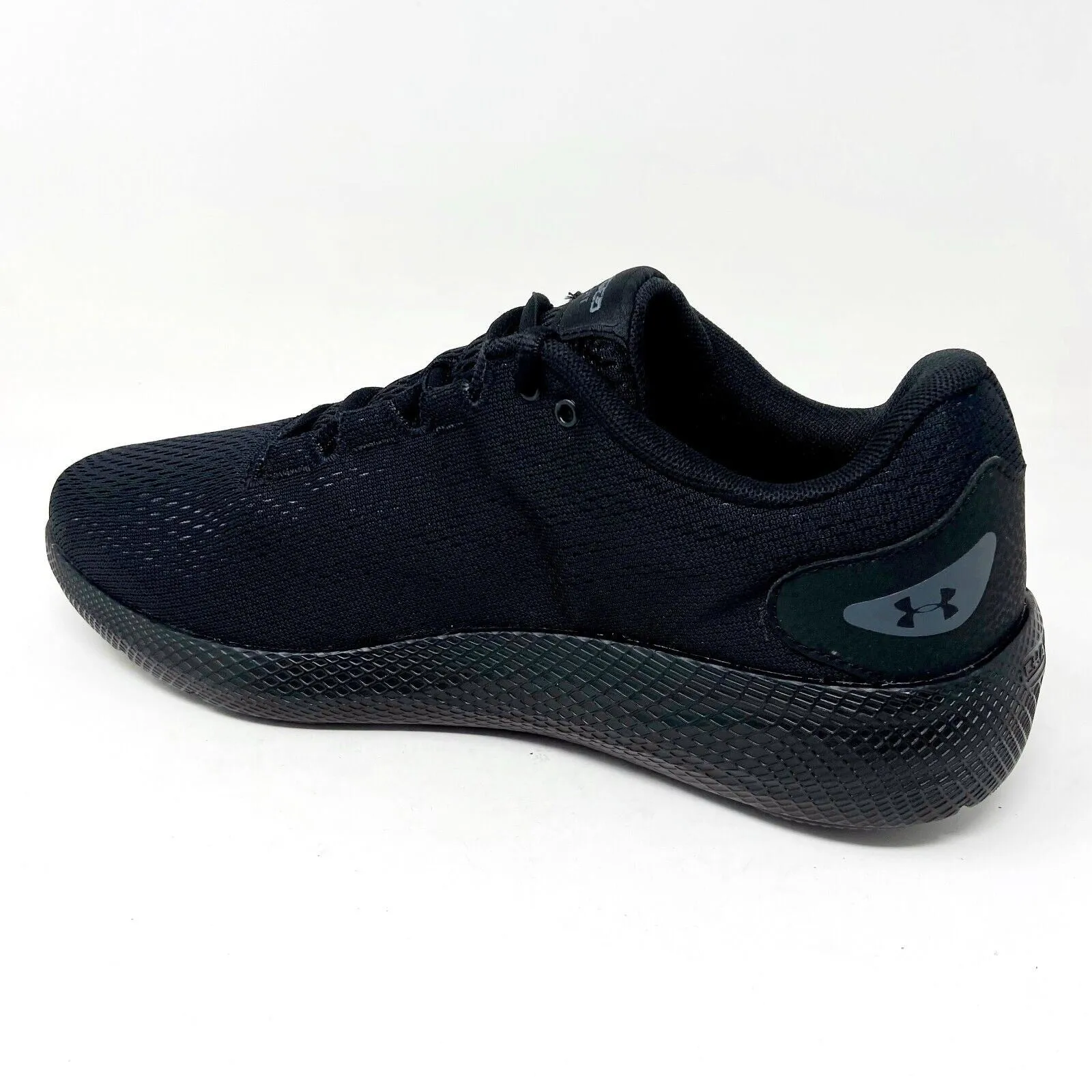 Under Armour UA Charged Pursuit 2 Triple Black Mens Running Shoes 3022594 003 4e Running Shoes