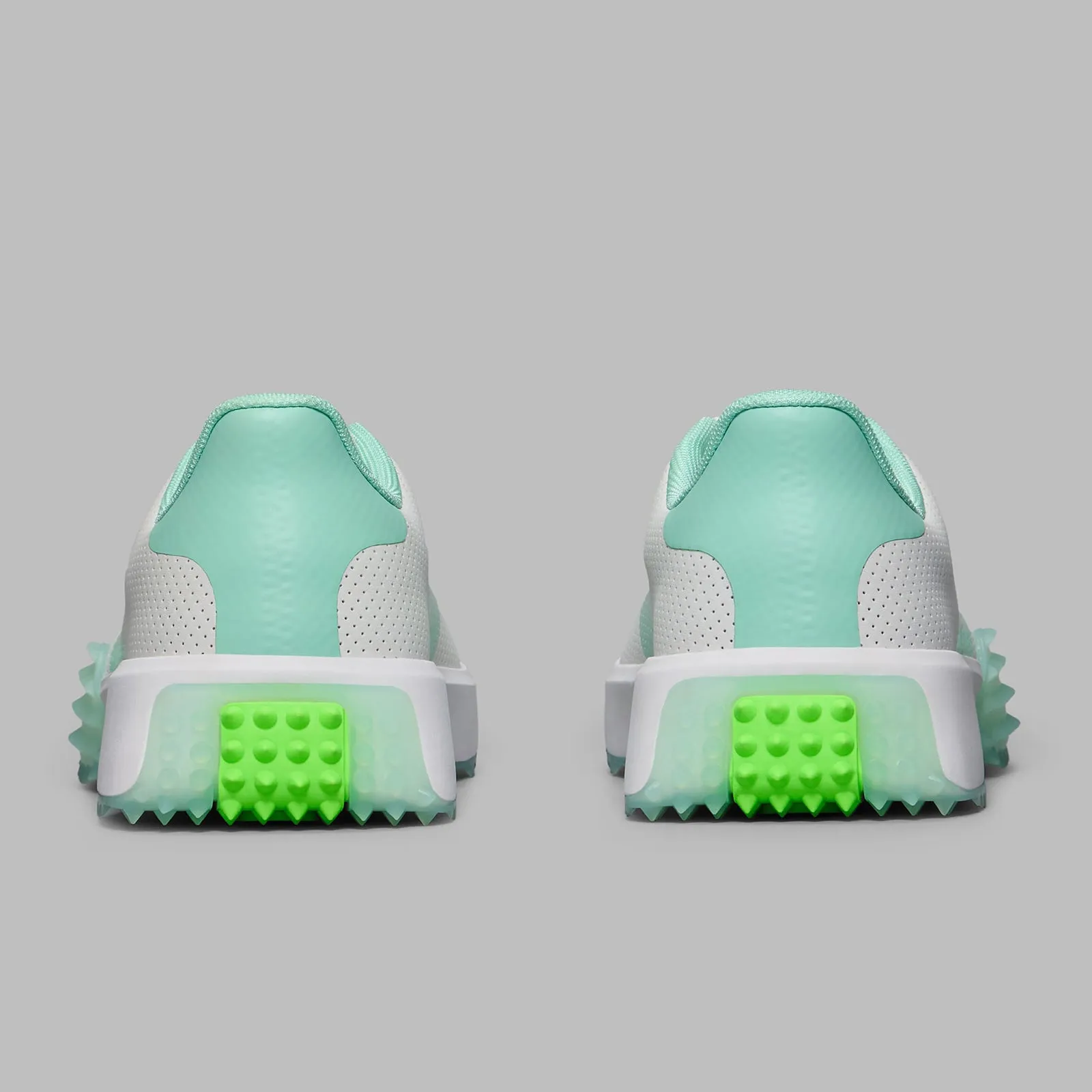 G/Fore Women's G.112 Perforated Leather Kiltie Golf Shoes - Snow/Menthol With Good Arch Support Golf Sneaker