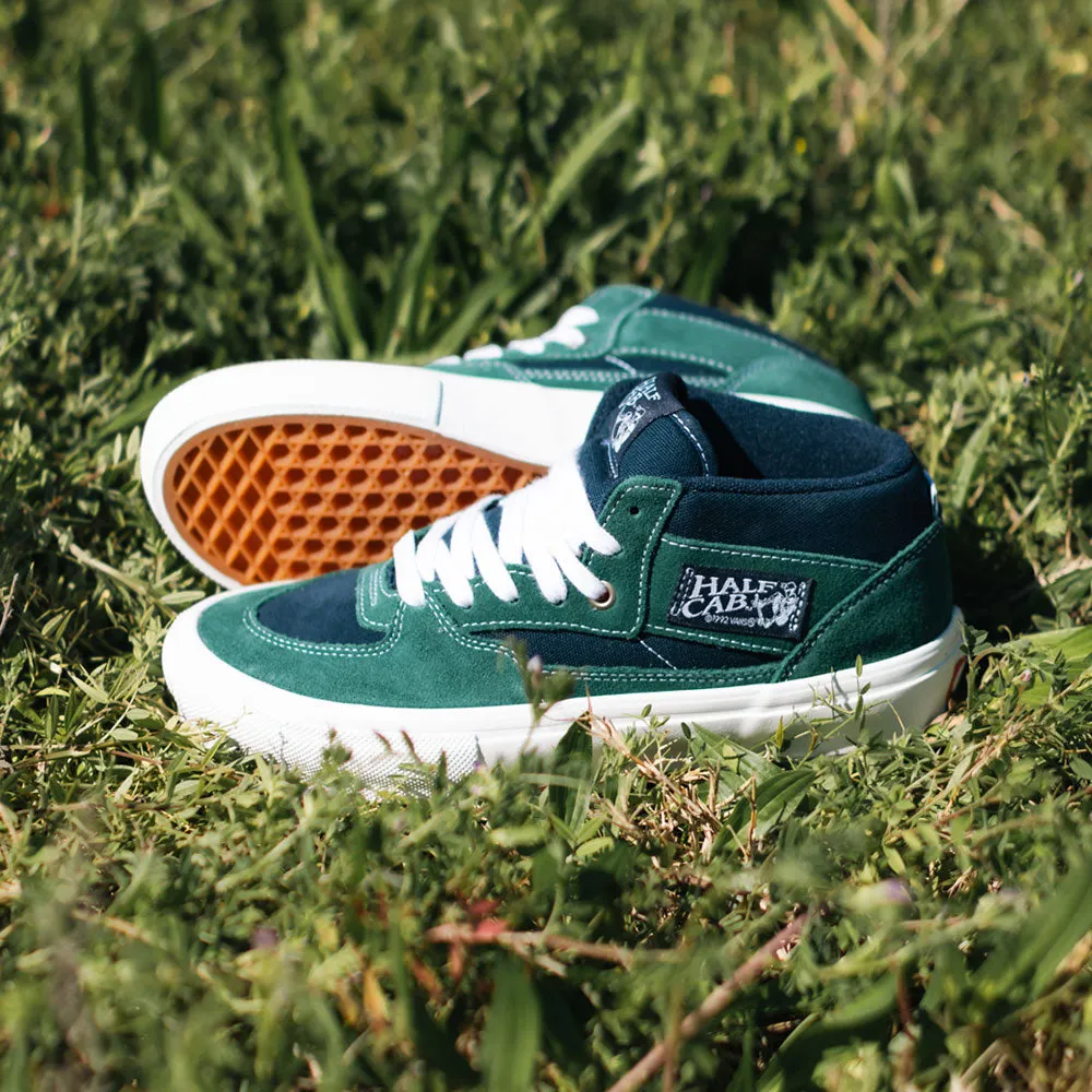 Andy Skate VN0A2Z34BLG Tartan Blue Green Suede Skate Half Cab Vans Shoes