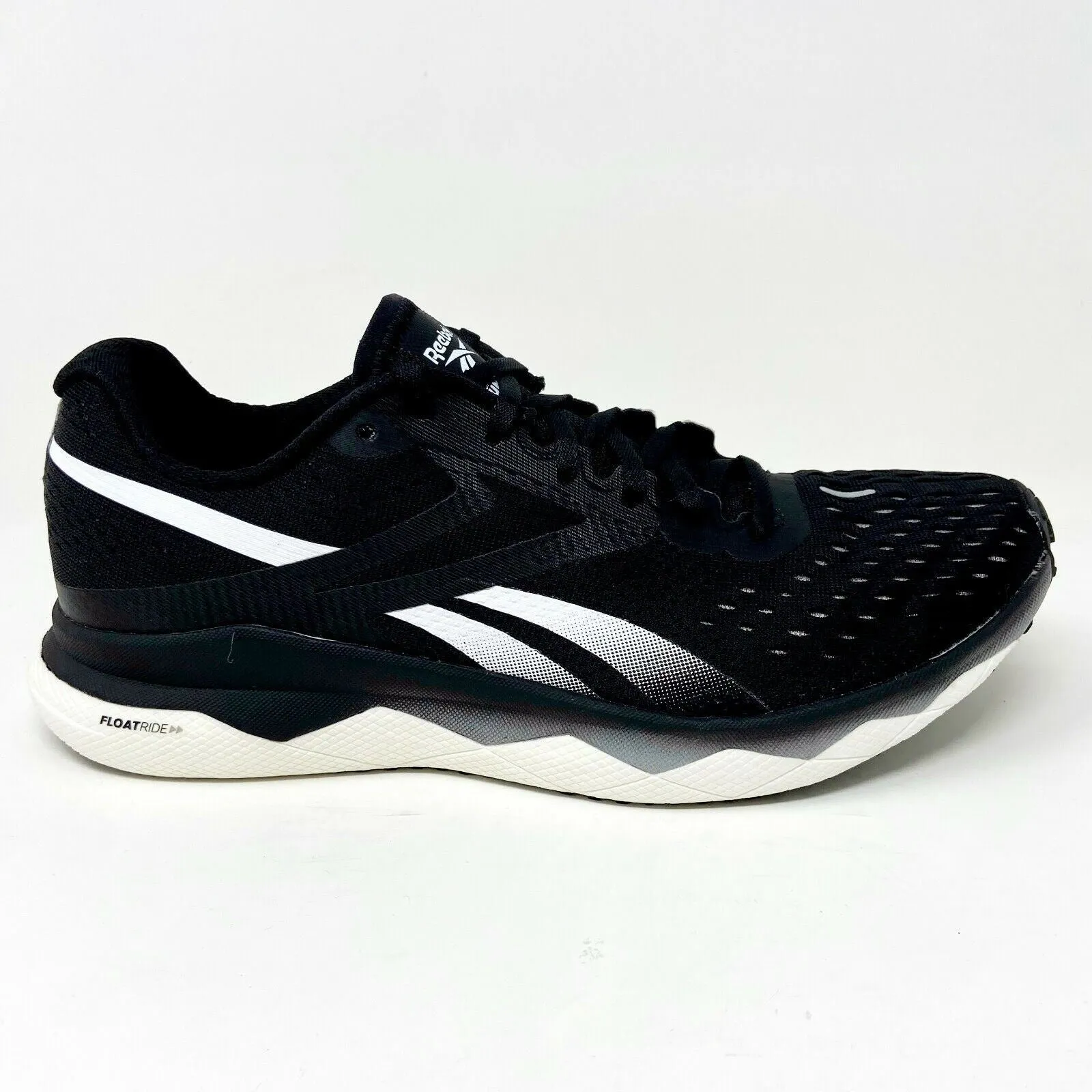 Reebok Floatride Run Fast 2.0 Black White Mens Size 8.5 Running Shoes EG1746 Wide Fit Running Shoes