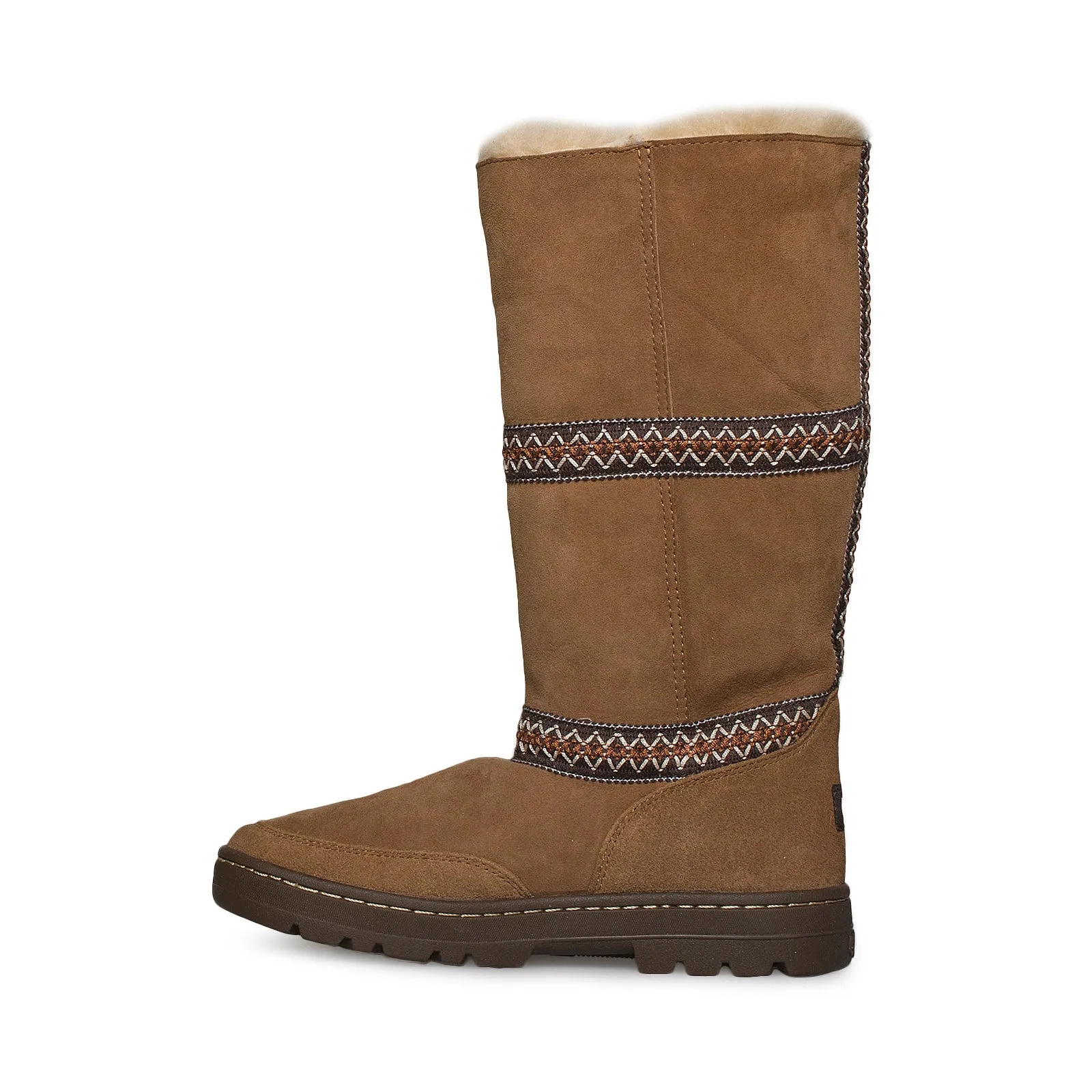 UGG Sundance Revival Chestnut Boots - Women's Knee High Boots Low Heel