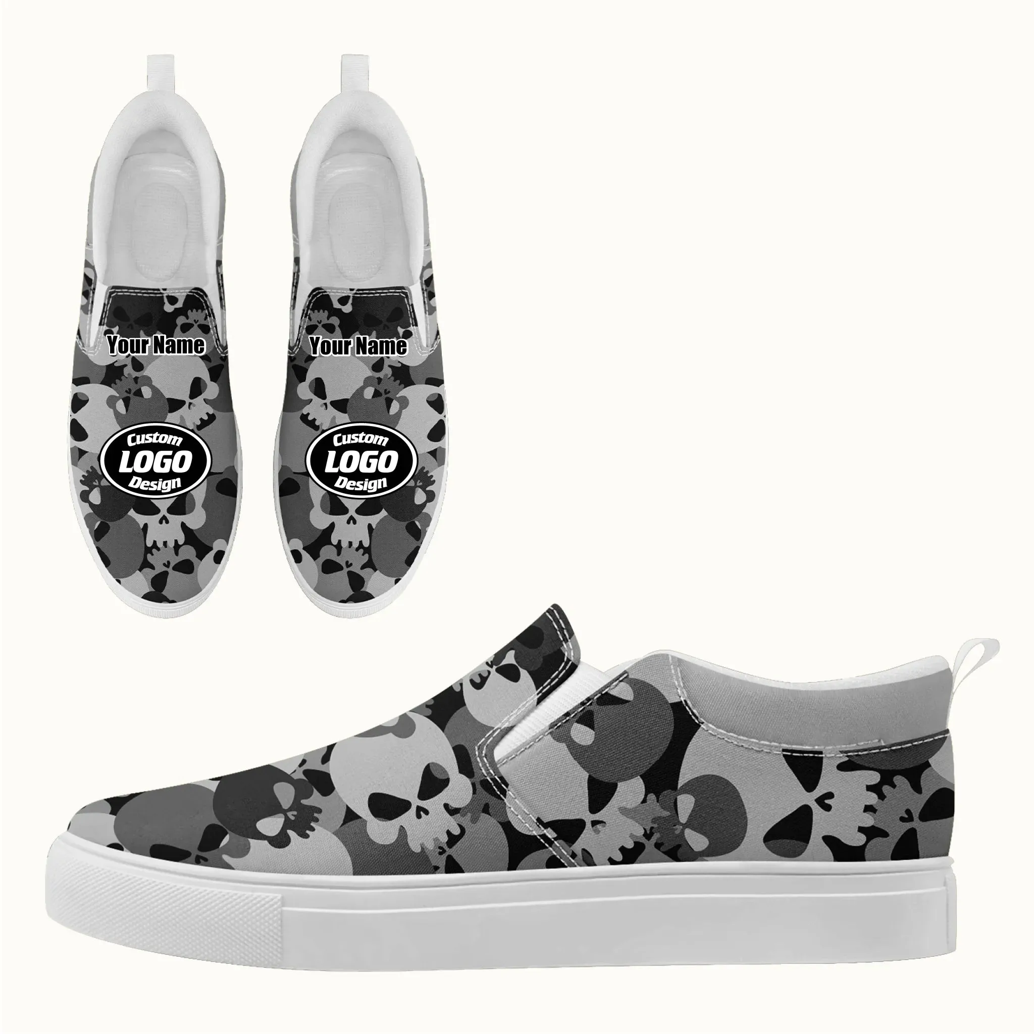 10.5 Golf Personalized Military-Inspired Camo Slip-On Sneakers, Custom Stylish and Lightweight Shoes