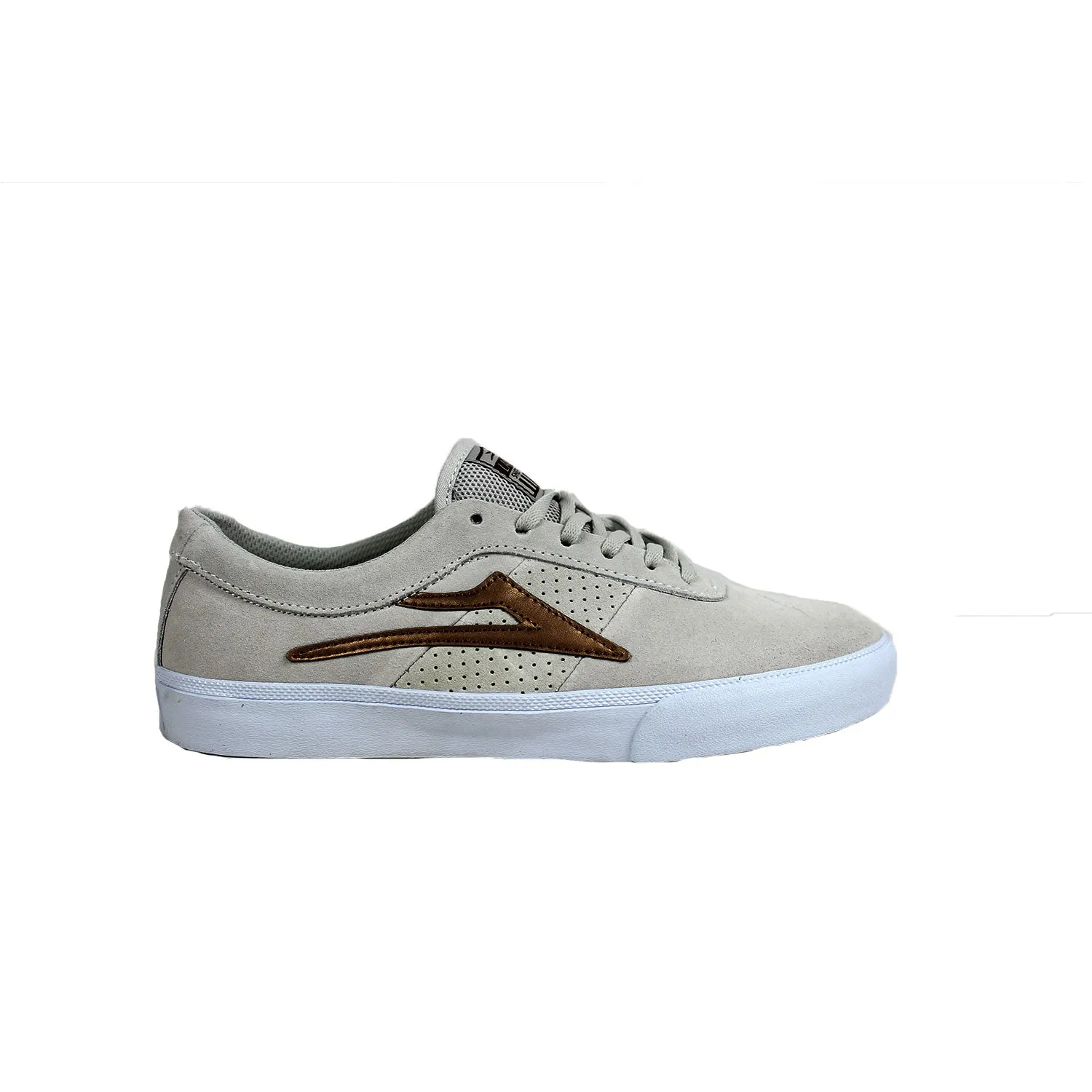Suede Skate Shoe Lakai Shoes Sheffield White/Bronze Suede