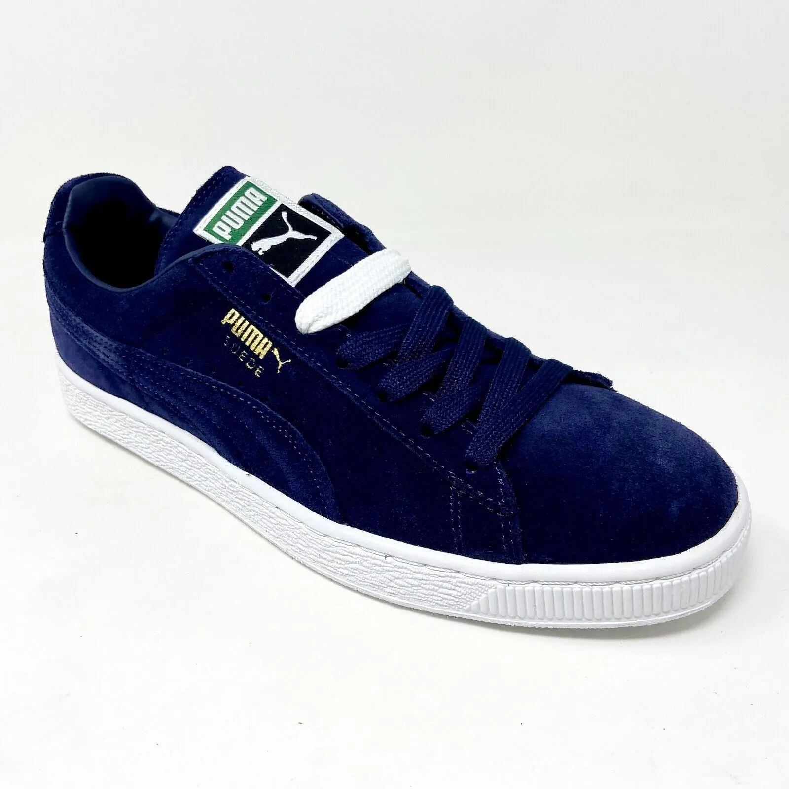 Best Casual Wide Shoes Puma Suede Classic   Peacoat White Navy Mens Casual Shoes 356568 52
