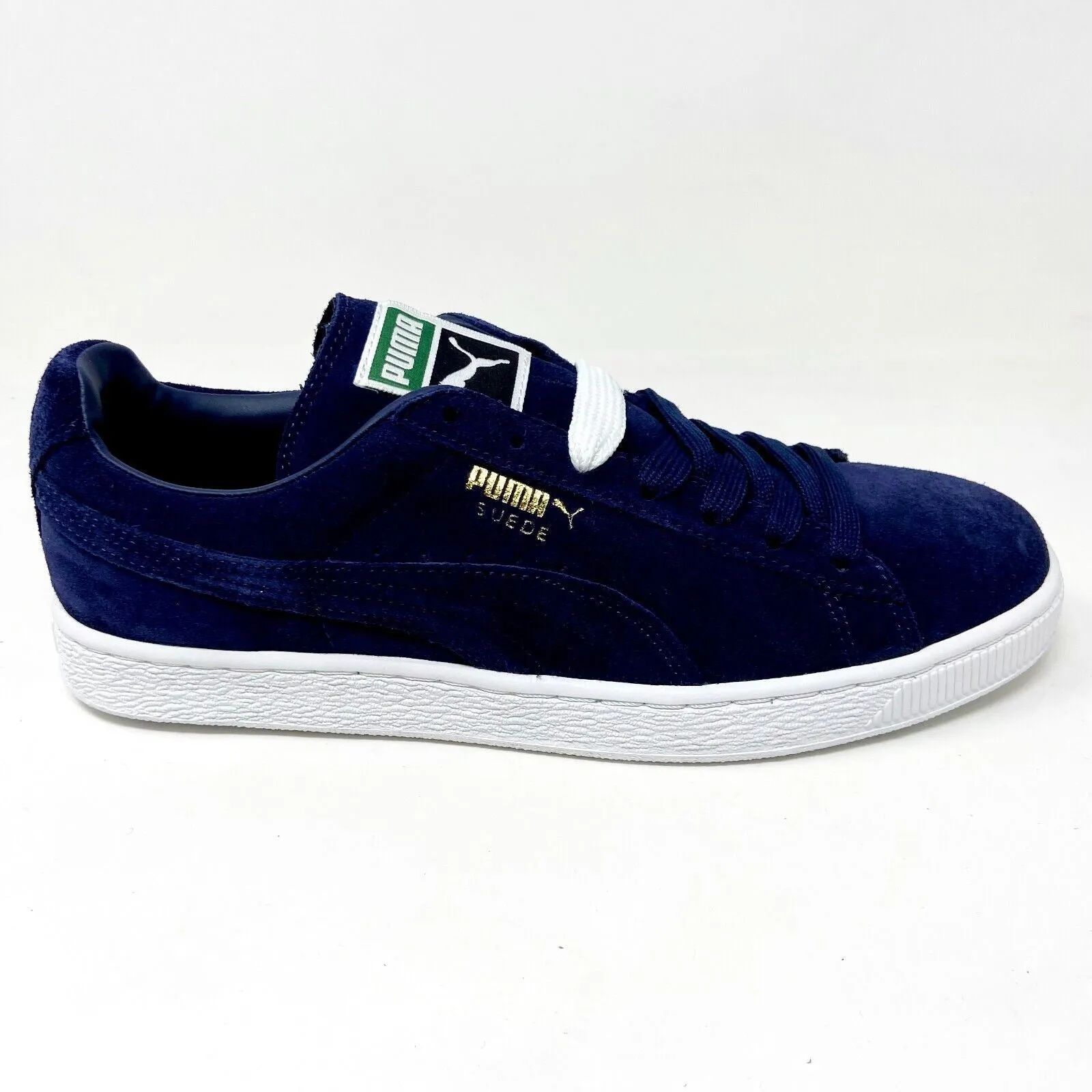 Puma Suede Classic   Peacoat White Navy Mens Casual Shoes 356568 52 Casual Chukka Shoes