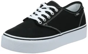 Back 70 Sneakers Reviews Vans Women's Camden Platform Sneakers - Black/White Canvas Low-Top with Waffle Sole