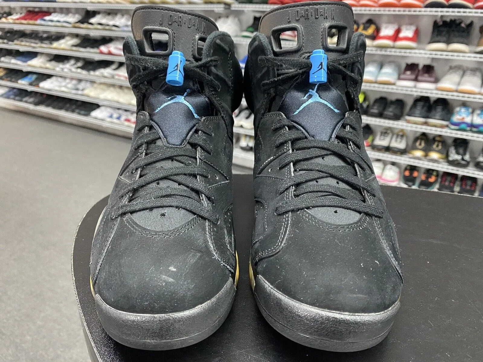 Nike Air Jordan 6 Retro UNC Blue Black 384664-006 Men's Size 8.5 Plein Sneakers