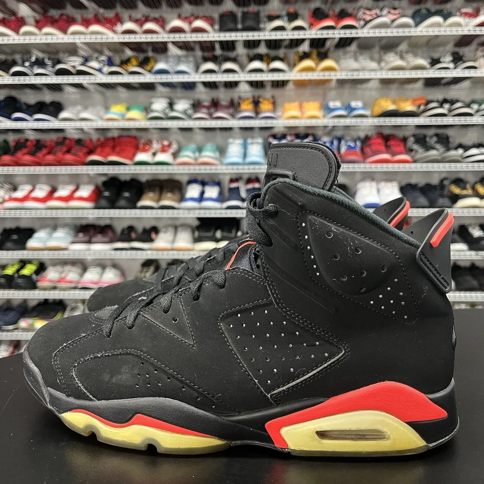 Nike Air Jordan 6 Retro Black Infrared 384664-060 Men's Size 11.5 Brandblack Sneakers