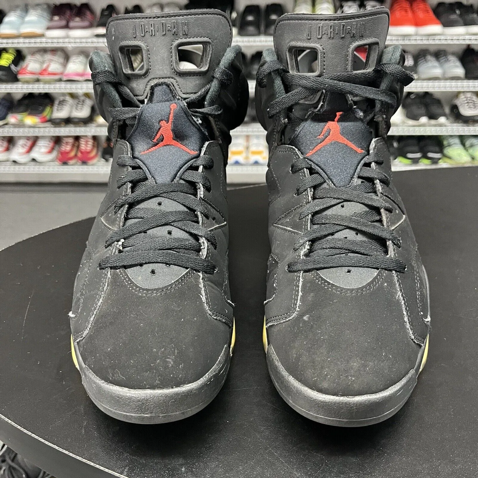 Nike Air Jordan 6 Retro Black Infrared 384664-060 Men's Size 11.5 High-top Sneakers Fashion