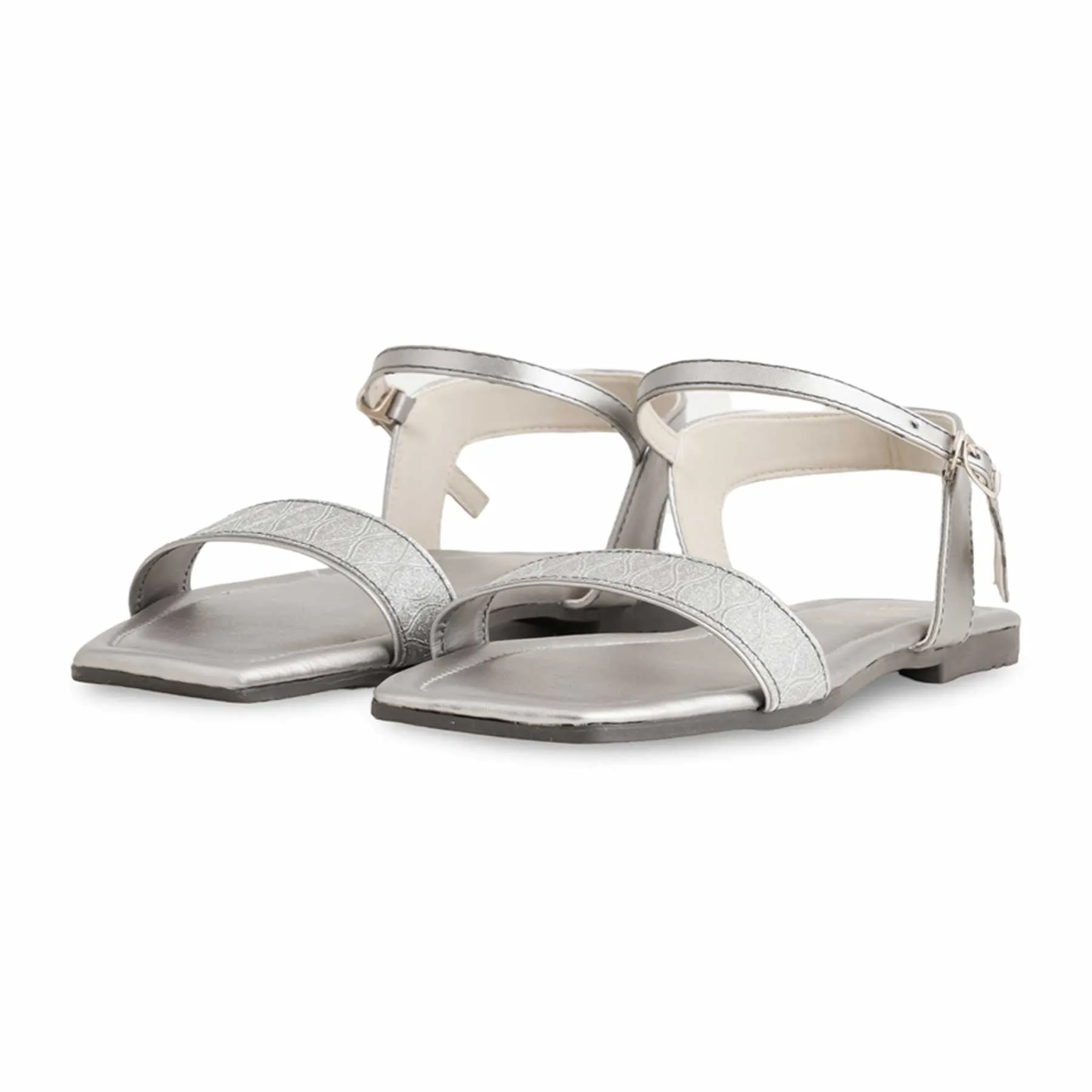 Grey Casual Women Sandal CL2021 Rafia Sandals