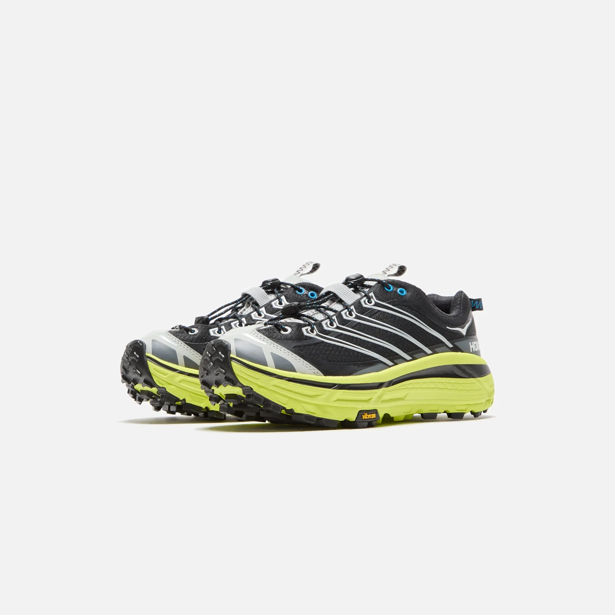 Size 5 HOKA Mafate THREE2 - Black / Citrus