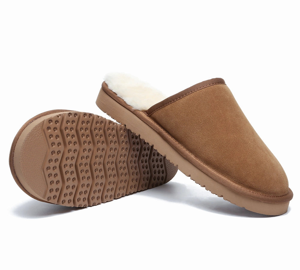 AUSTRALIAN SHEPHERD UGG Men Sheepskin Wool Slippers Cruz