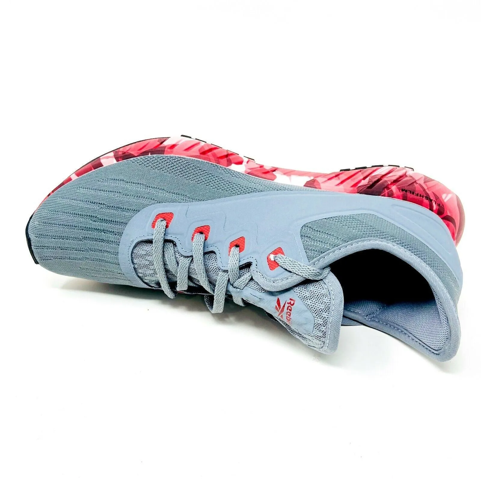 Reebok Flashfilm 2.0 GR Cold Grey Red Mens Size 8.5 Running Shoes EH2671 Best Running Shoes For Distance Runners