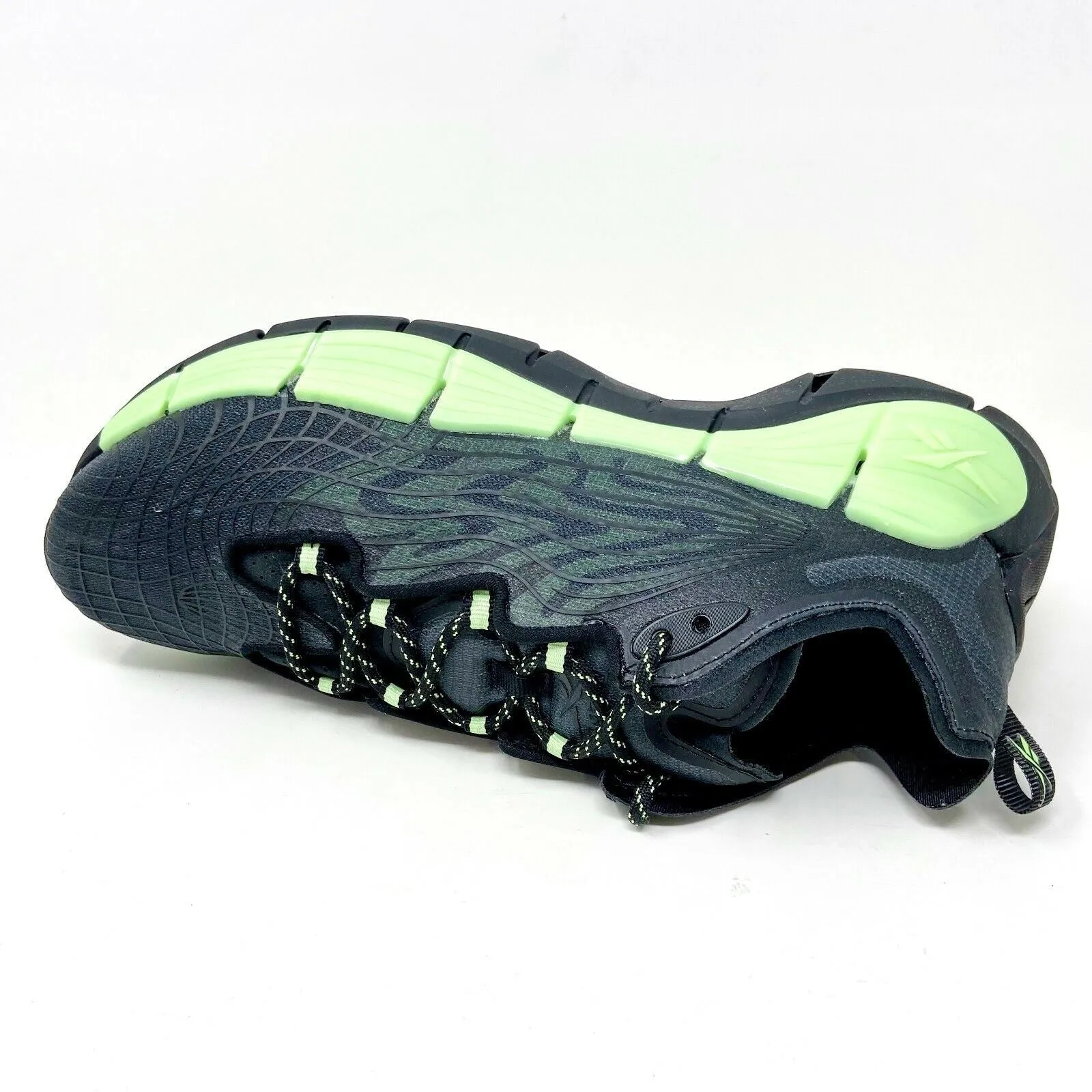 Reebok Zig Kinetica II Black Neon Mint Green Mens Running Shoes G58281 Good Walking Shoes