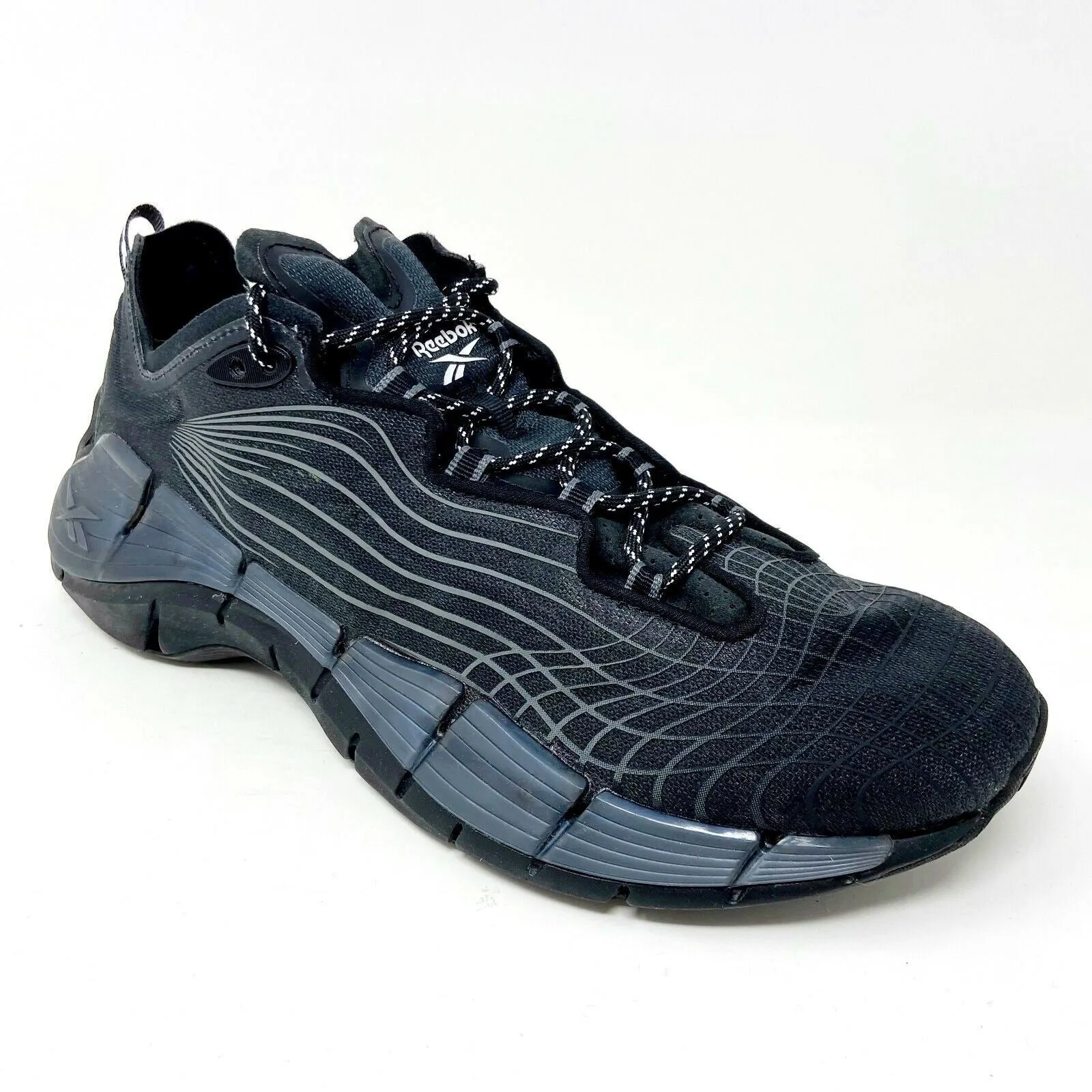 Reebok Zig Kinetica II Core Black Grey Energy Glow Mens Running Shoes FX9340 Cloudfoam Pure 2.0 Running Shoe