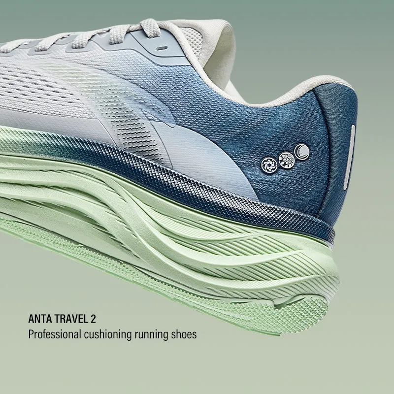 ANTA Men PG7 Travel 2 Running Shoes 1125B5546-8 -Granule Grey /Blue (Kasut Larian/Kasut Joging Lelaki)