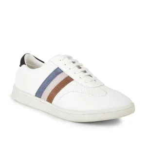 Best Casual Walking Shoes Healers Casual White Lacing Sneakers For Men SYN-45 By Liberty