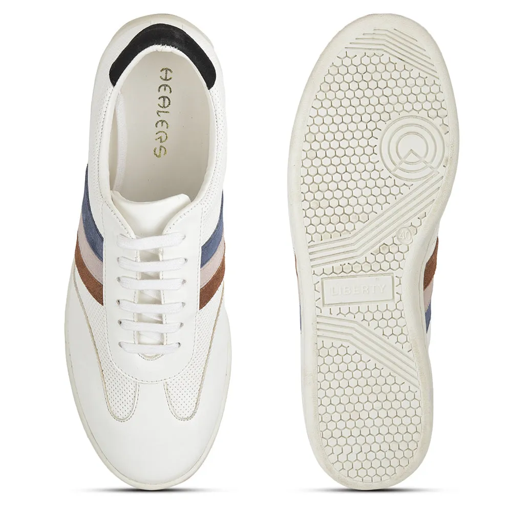 Healers Casual White Lacing Sneakers For Men SYN-45 By Liberty Nice Business Casual Shoes