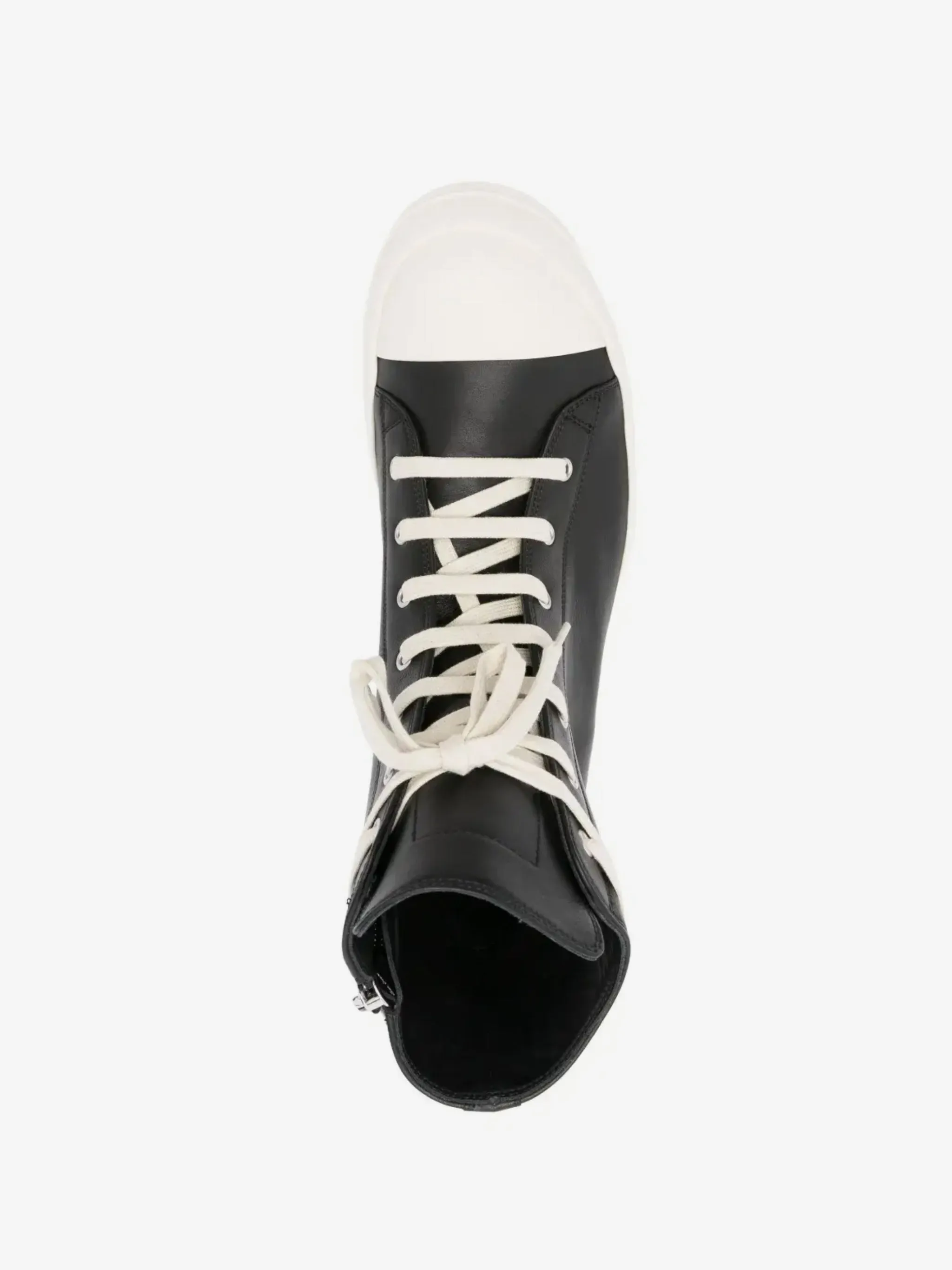 RICK OWENS - Men Leather High Top Sneakers Best Running Sneakers For Shin Splints