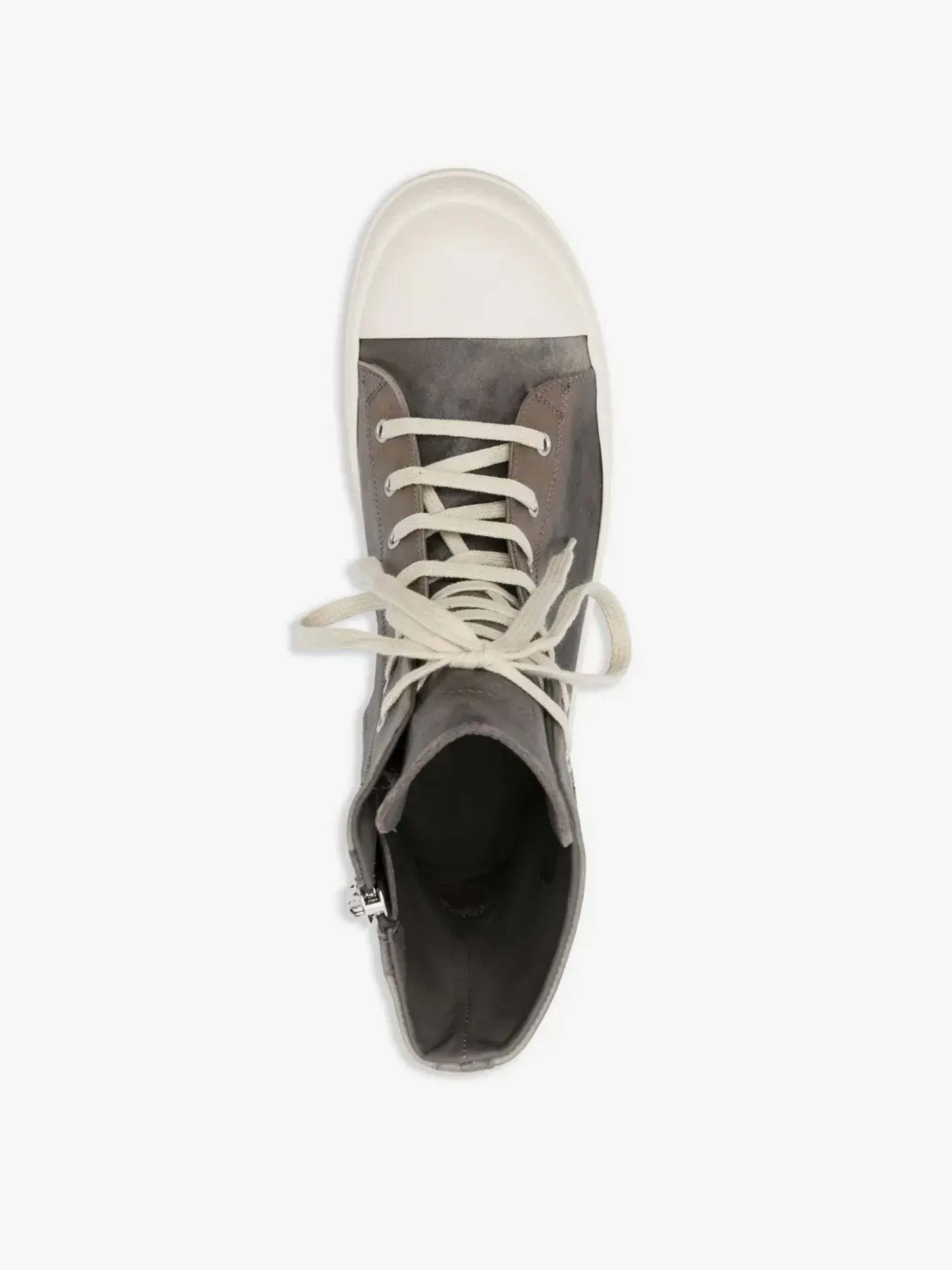 RICK OWENS - Men Transparent Leather Sneakers Studded Sneakers