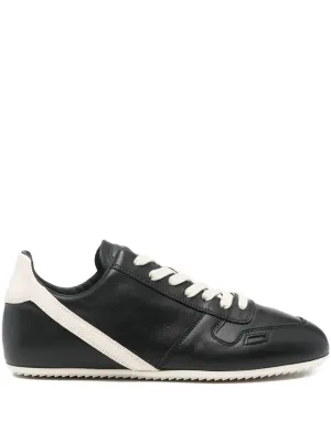 RICK OWENS - Women Leather Minimal Sneakers Free People Sneakers