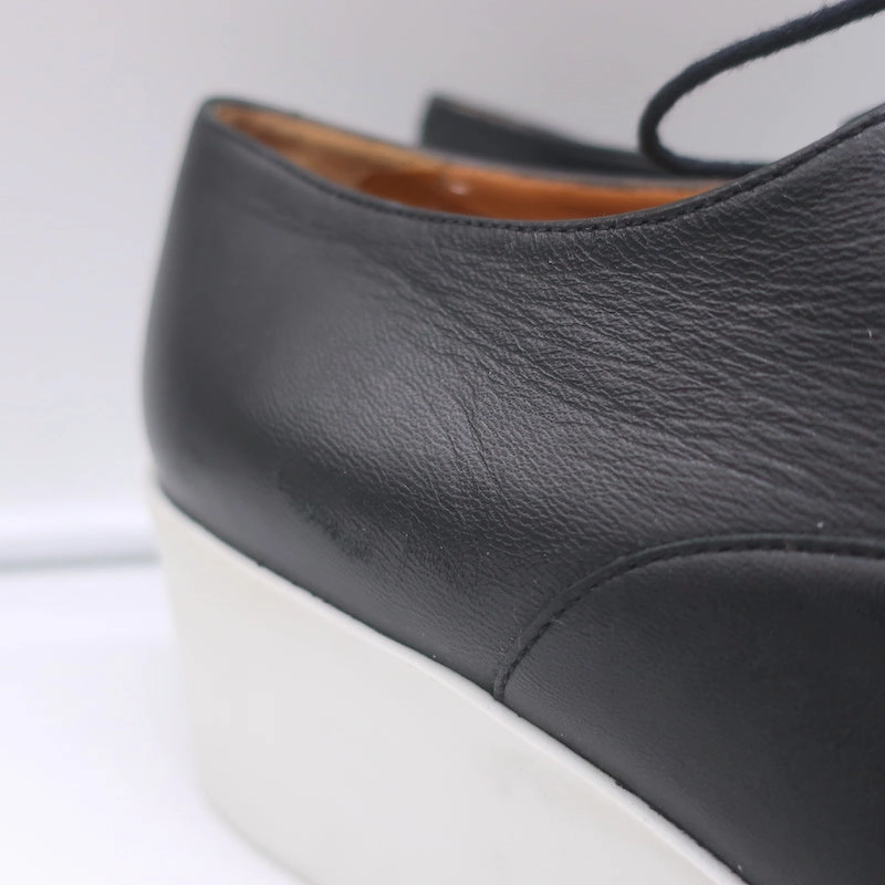 Bespoke Oxfords Robert Clergerie Lindsey Platform Wedge Oxfords Black Leather Size 41