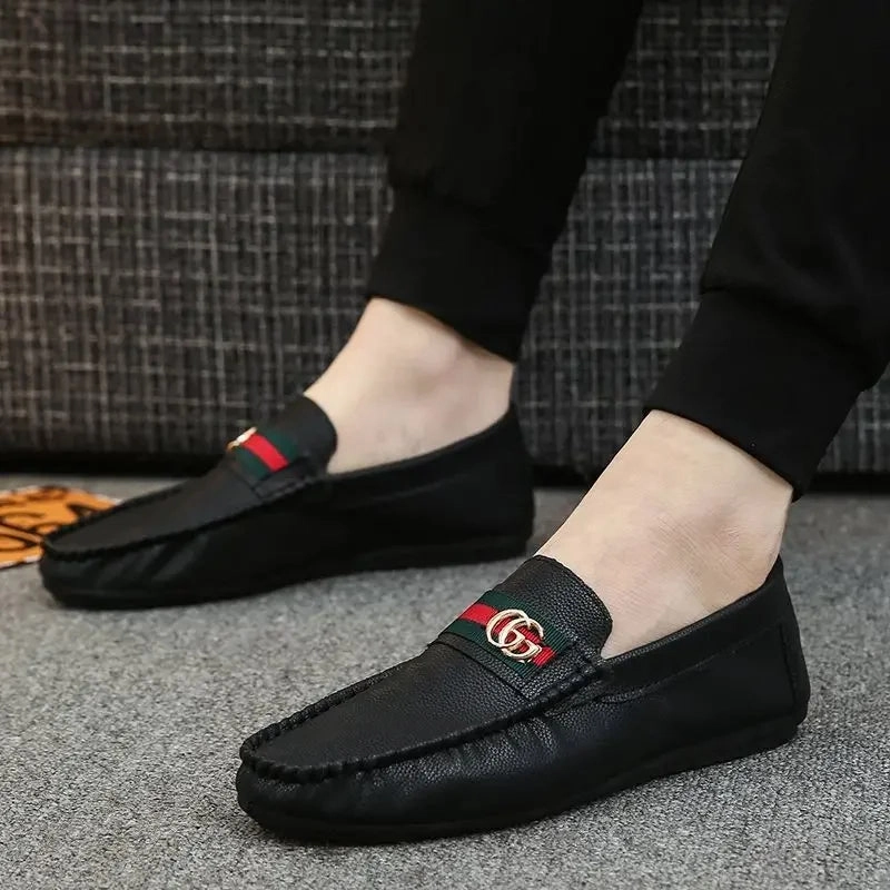Best Dress Shoes For Flat Feet And Overpronation Round Toe Man Casual Shoe Flat Leather Shoes for Men Non Slip and Waterproof In Promotion Luxury Sale Elegant Social 2024 Trend