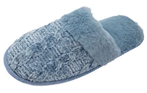 Roxoni Clog Sandals for Women  Fur Trim Slippers  Sweater Knit Slippers Slides Athletic