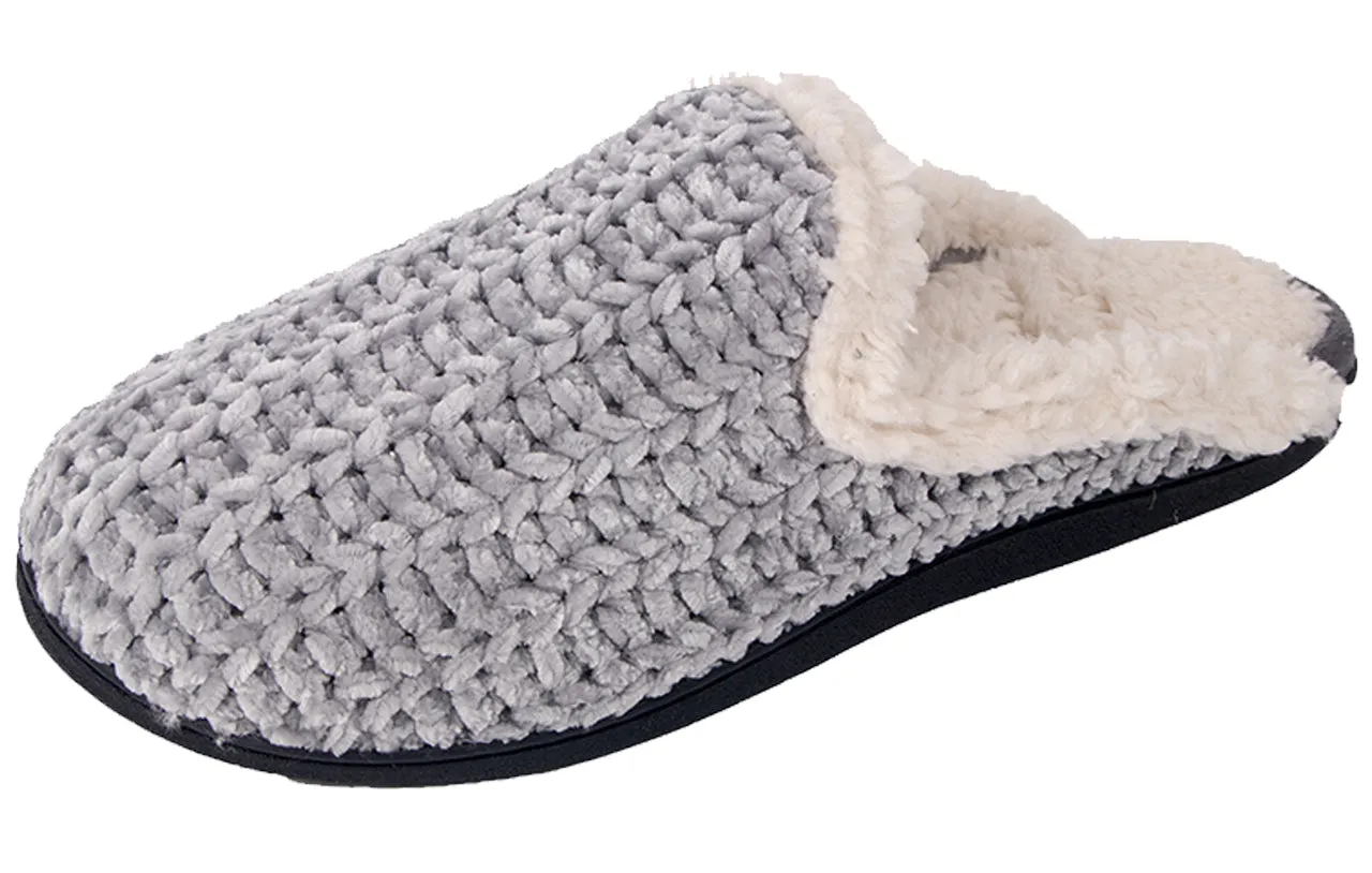 Miu Miu Slides Roxoni Memory Foam Slippers for Women Plush Heels and Anti-Skid Rubber Sole