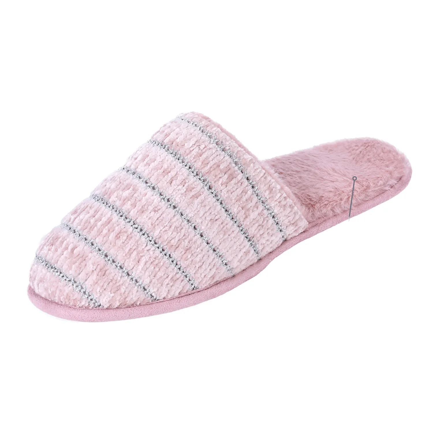 Slippers With Detachable Soles ROXONI Women Slipper Cozy Memory Foam, Indoor Outdoor Rubber Sole