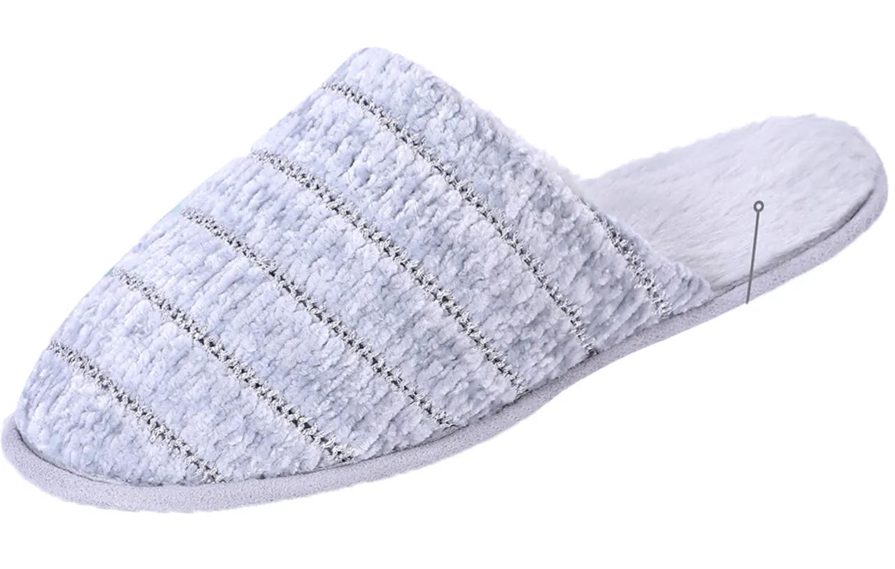 ROXONI Women Slipper Cozy Memory Foam, Indoor Outdoor Rubber Sole Buckle Slippers