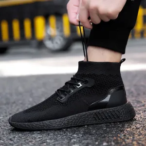 Winter Shoes Running Fashion Men High Help Soft Sole Running Shoes Gym Shoes Socks Shoes