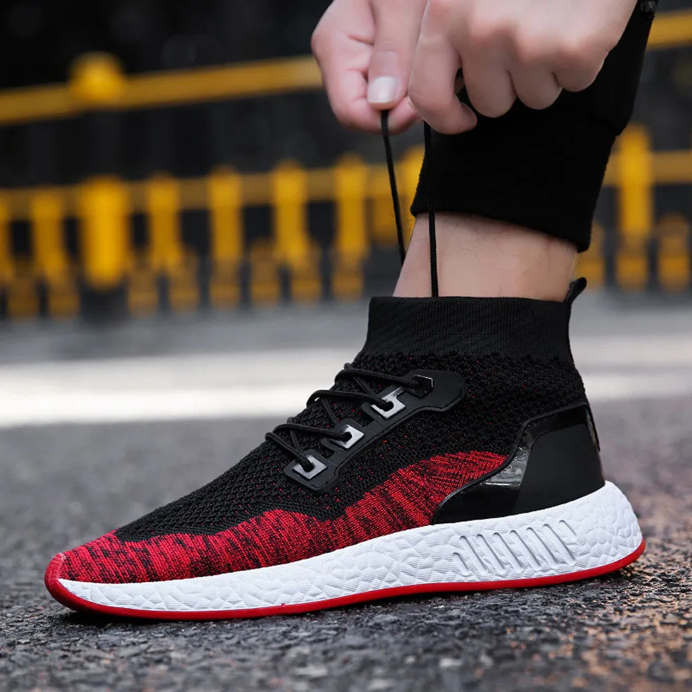 Vitality Running Shoes Discount Fashion Men High Help Soft Sole Running Shoes Gym Shoes Socks Shoes