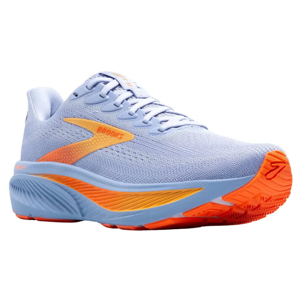 Running Shoes On The Beach Brooks Ghost 17 Blue Heron/White/Orange Running Shoe (Women's)