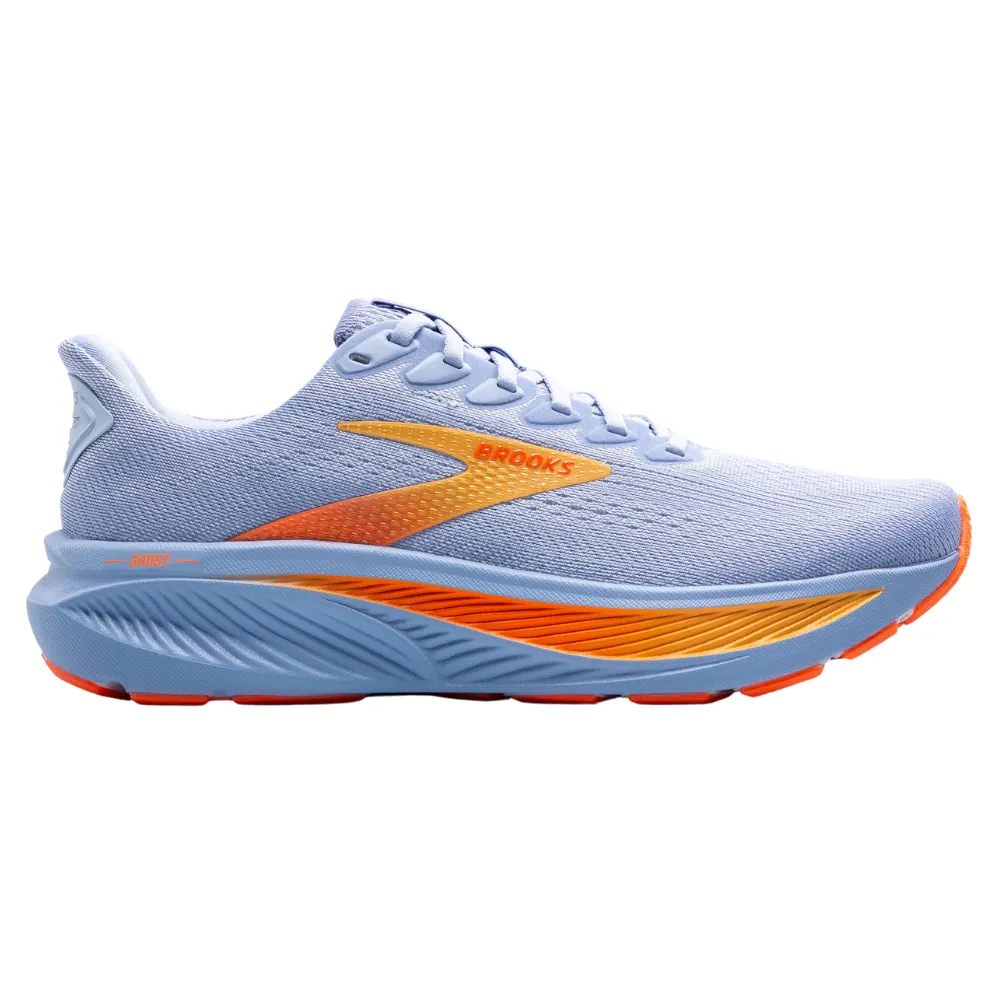 Brooks Ghost 17 Blue Heron/White/Orange Running Shoe (Women's) Running In Training Shoes