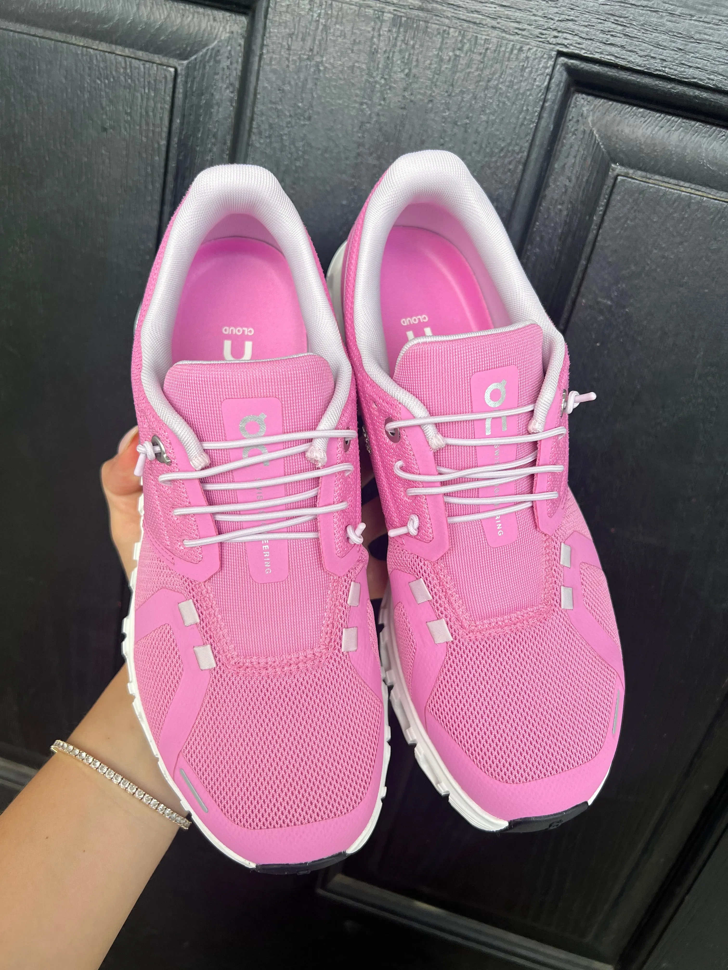 Evo Running Shoe Pink Swarovski On Cloud 6 Running Shoes