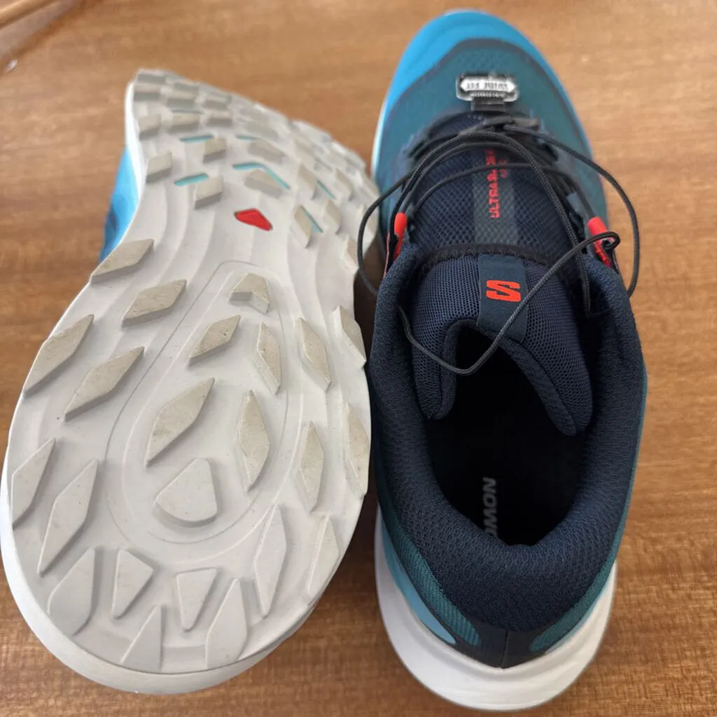 Hiking Shoes Wide Width Waterproof Salomon - Ultra Glide 2 Shoes- MSRP $98: Atlantic Deep/Blue Radiance/Fiery Red-unisex-11