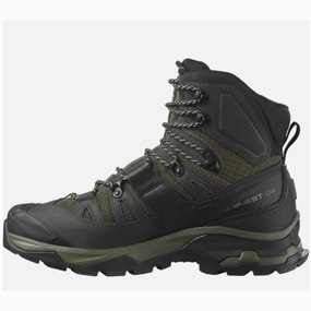 Salomon Men's QUEST 4 GORE-TEX Hiking Boots For Men, Olive Night/Peat/Safari Iconic Hiking Boots